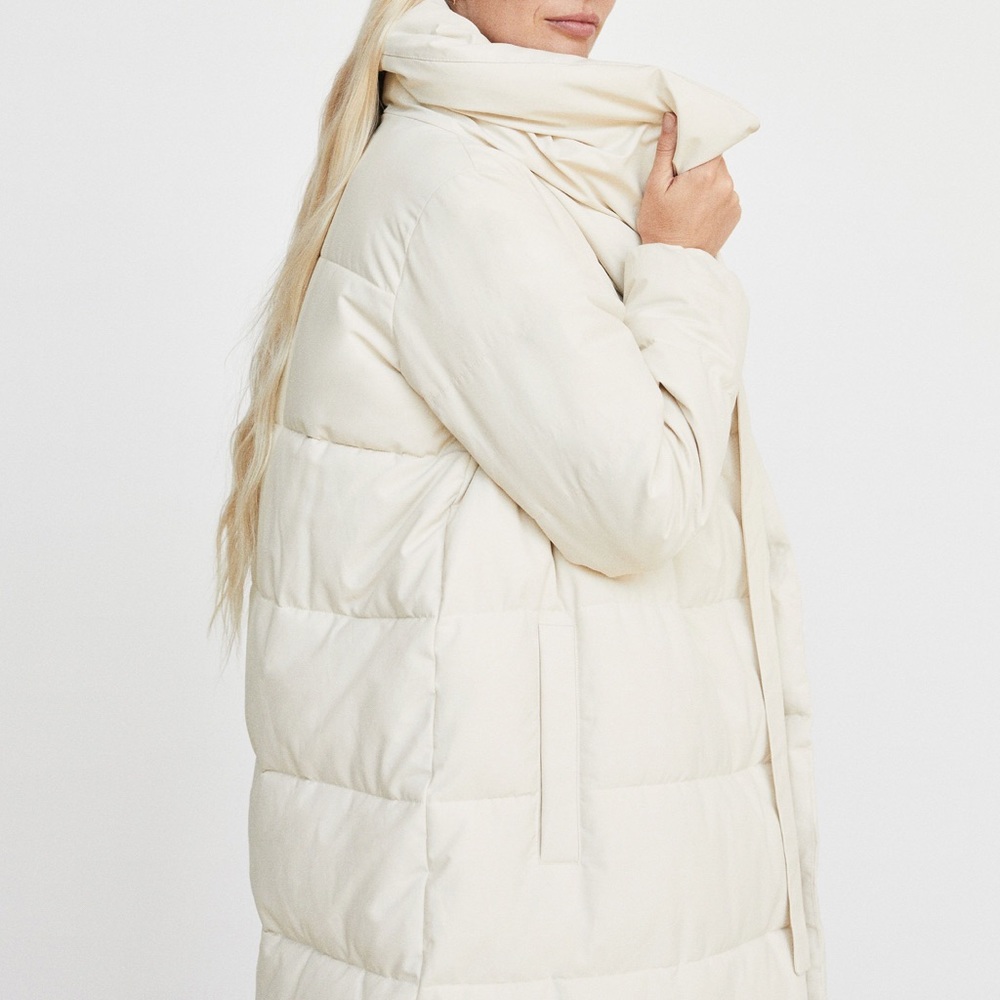 Mango Puffer Oversized White